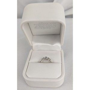 Vintage Zenus 925 Sterling Silver Blue Topaz Ring Signed Size 5.25